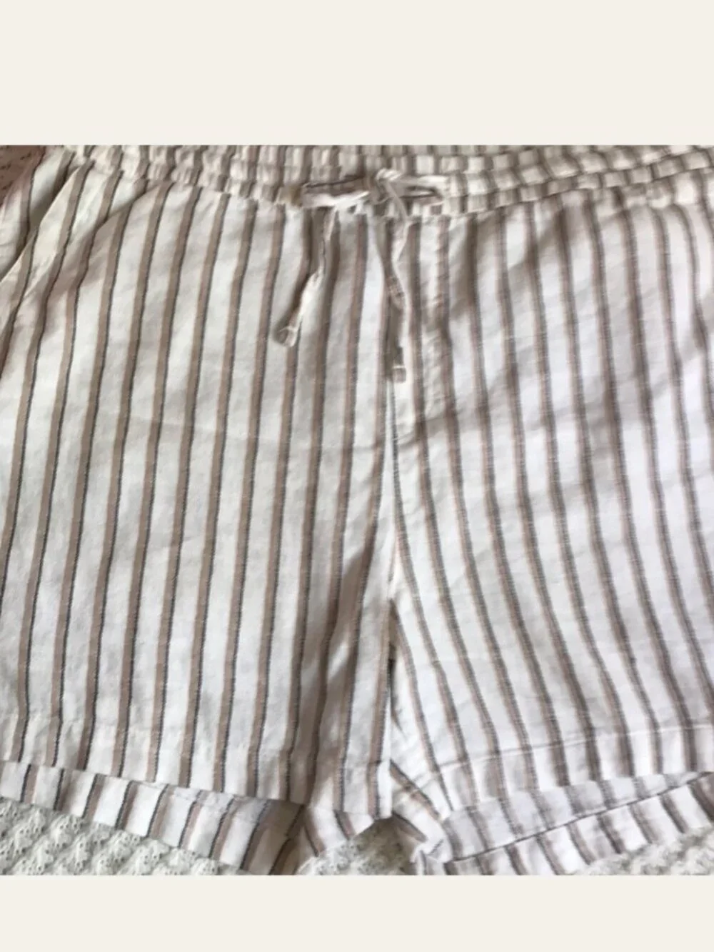 Old Navy Striped Linen Blend Shorts Size XL NEW NWOT